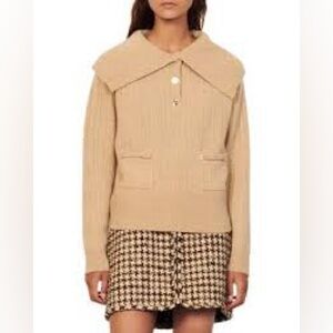 NWT Sandro Gotham Cable Knit Wool Sweater